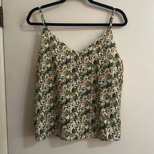 Green, yellow, white, and black flowy tank. SHEIN. Size M